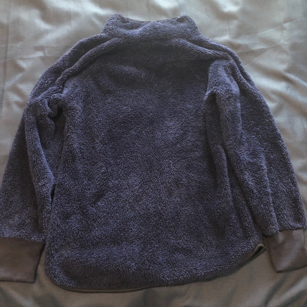 Navy blue Sherpa pullover - Picture 4 of 4